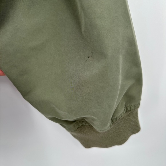 Y2K Eddie Bauer Golf Nylon Green V-Neck Windshirt Pullover Men's XL Tall - Picture 7 of 9